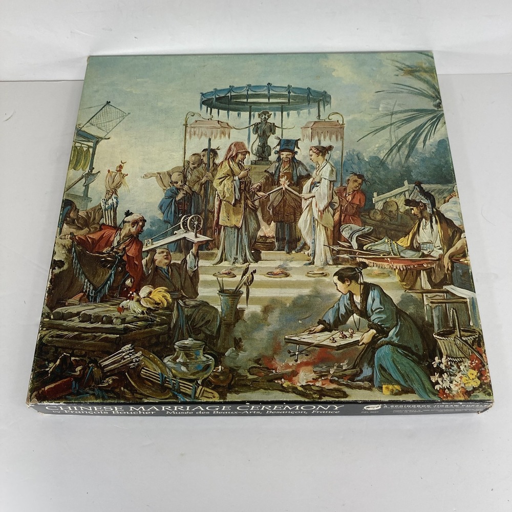 Vintage 1969 Springbok Chinese Marriage Ceremony Puzzle PZL2027 Uncounted